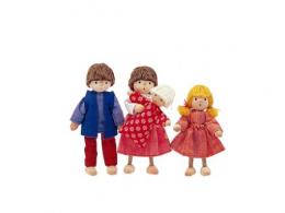 ドールハウス用ミニチュア人形-4人家族セット|へアビック社/ドイツ