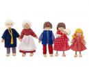 ドールハウス用ミニチュア人形-6人家族セット|へアビック社/ドイツ
