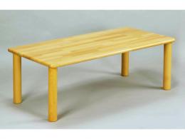 【国産木製家具】角テーブル 120×60 丸脚〈H33〉|ブロック社(日本)