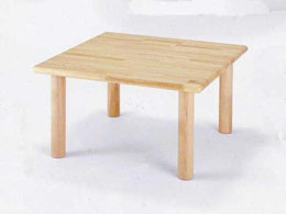 【国産木製家具】角テーブル 75〈H30cm〉|ブロック社(日本)